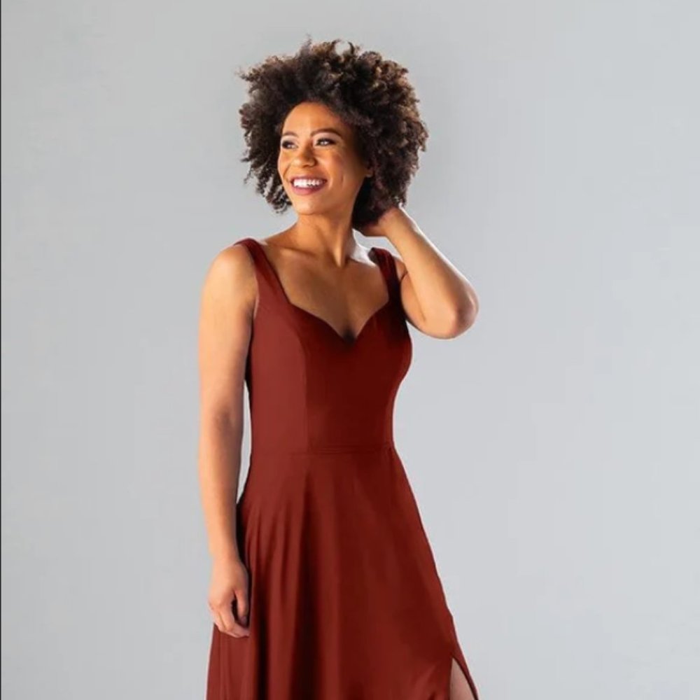 Kennedy Blue Zoey bridesmaid dress in maroon - size 12